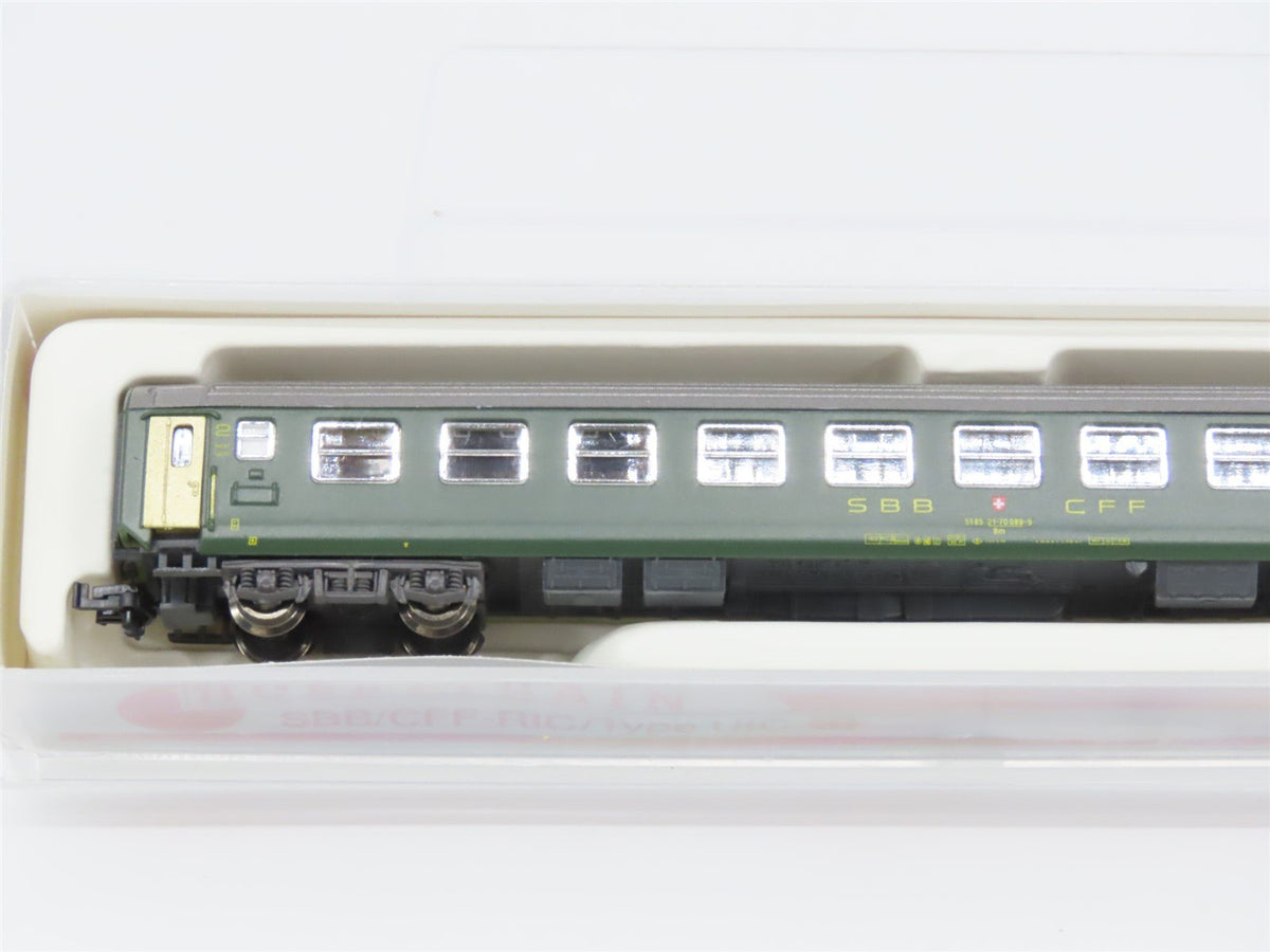 N Scale Hobbytrain 20013 SBB CFF FFS 2nd Class Coach Passenger #21-70089