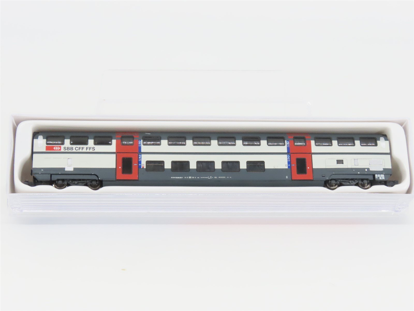N Scale Hobbytrain H25102 SBB CFF FFS Double Deck Coach Passenger #26-94011