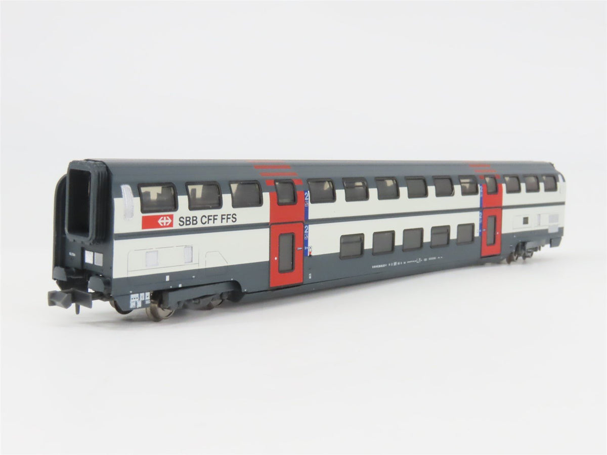N Scale Hobbytrain H25102 SBB CFF FFS Double Deck Coach Passenger #26-94011