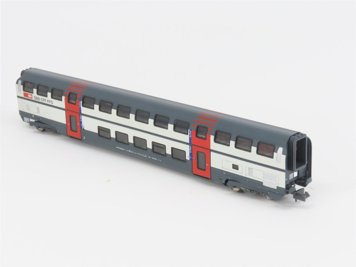 N Scale Hobbytrain H25102 SBB CFF FFS Double Deck Coach Passenger #26-94011
