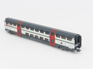 N Scale Hobbytrain H25102 SBB CFF FFS Double Deck Coach Passenger #26-94011