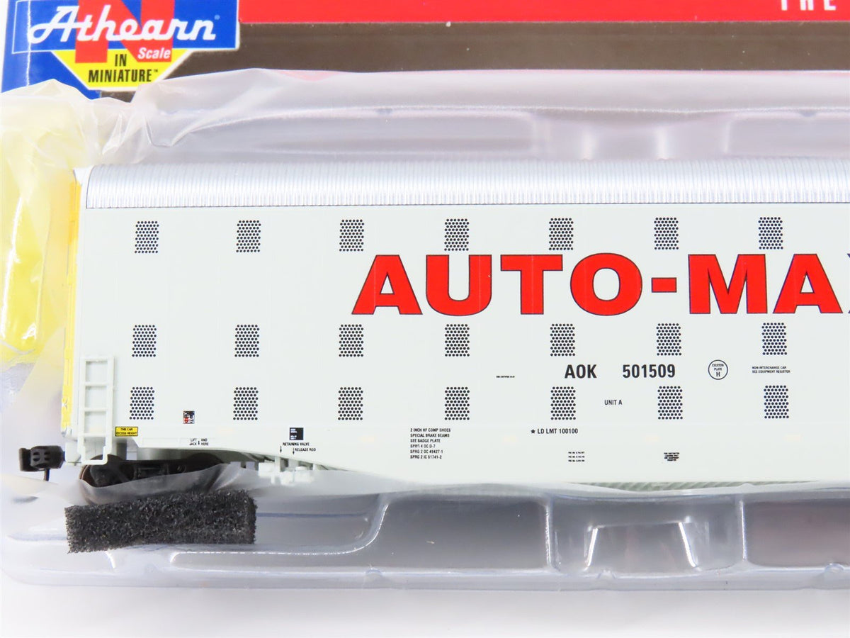 N Scale Athearn ATH24827 AOK Arkansas &amp; Oklahoma Auto-Max Auto Carrier #501509