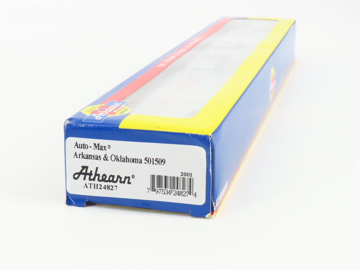 N Scale Athearn ATH24827 AOK Arkansas &amp; Oklahoma Auto-Max Auto Carrier #501509