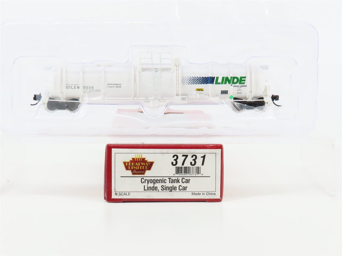 N Scale Broadway Limited BLI 3731 UTLX Linde Cryogenic Tankcar #80034