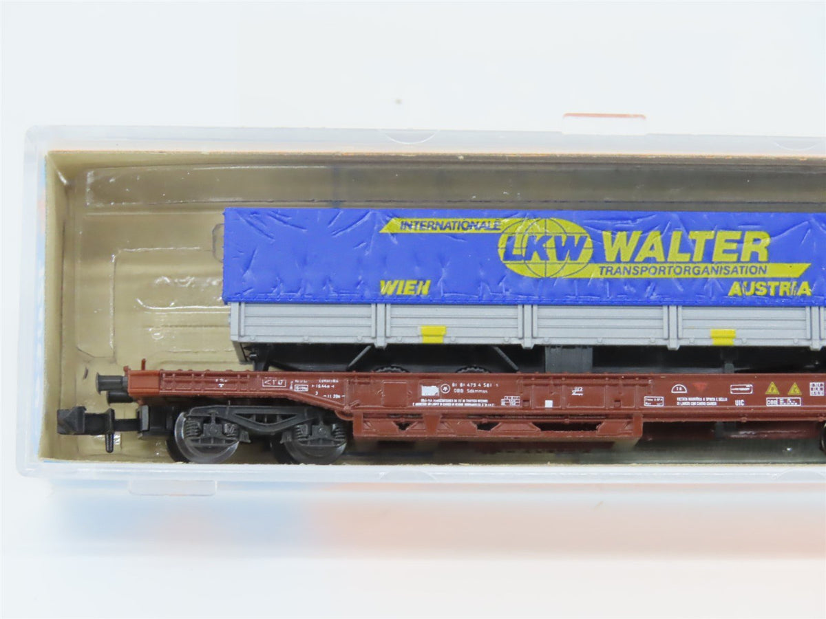 N Scale Roco 25155 OBB LKW Walter Container Carrier Wagon