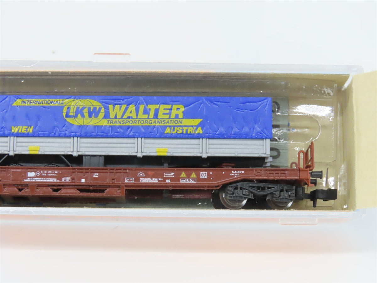 N Scale Roco 25155 OBB LKW Walter Container Carrier Wagon