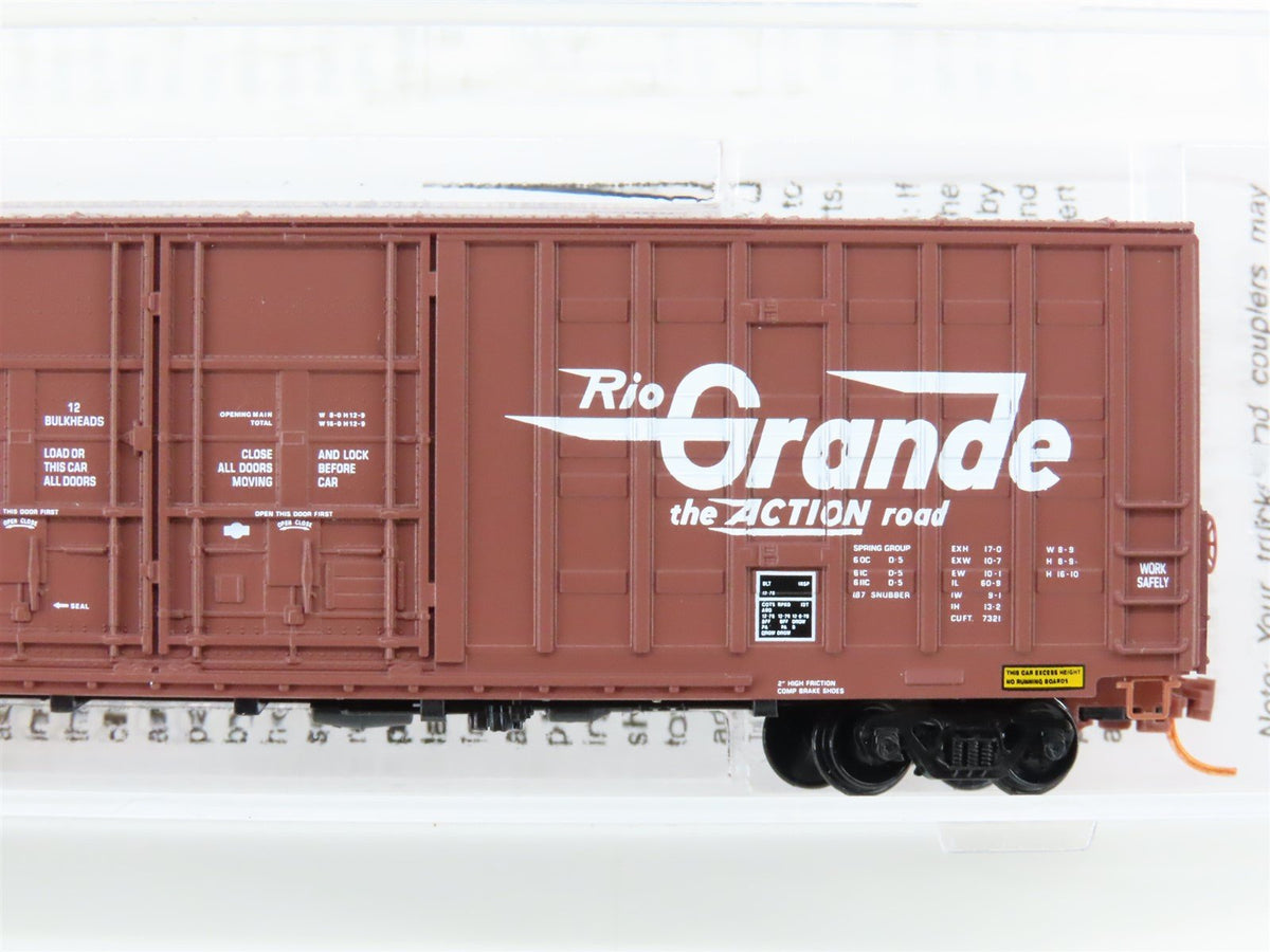 N Scale Micro-Trains MTL 10300010 DRGW Rio Grande 60&#39; Waffle Side Boxcar #63893