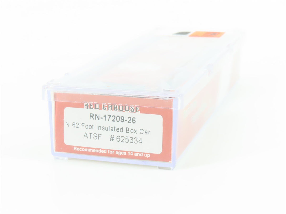 N Scale Red Caboose RN-17209-26 ATSF Santa Fe 62&#39; Insulated Boxcar #625334