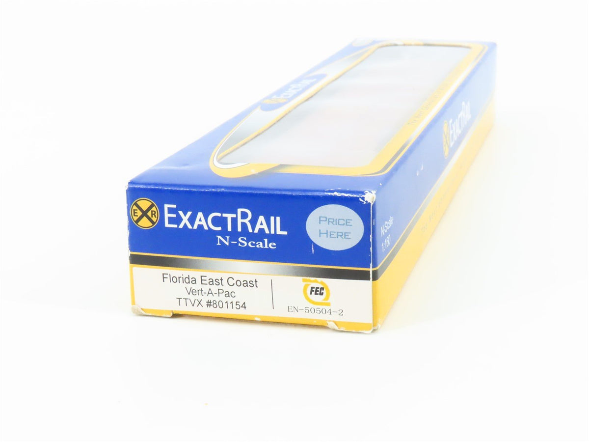 N Scale ExactRail EN-50504-2 FEC/TTVX Florida East Coast Vert-A-Pac #801154