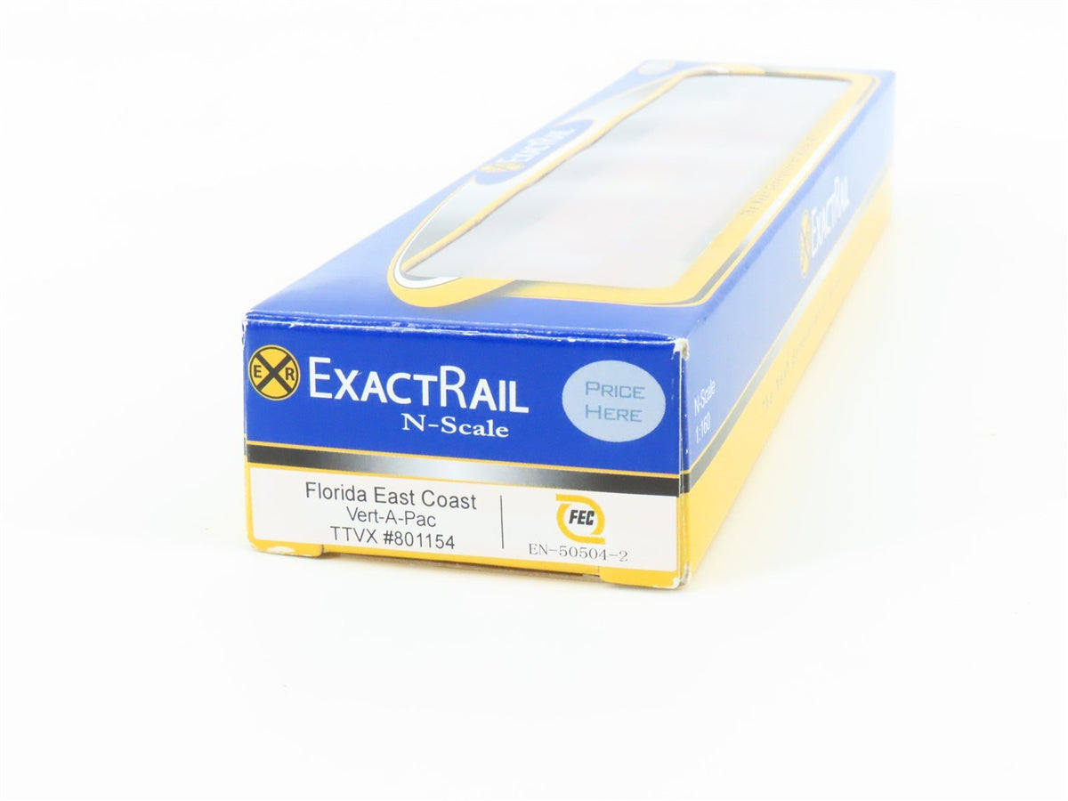 N Scale ExactRail EN-50504-2 FEC/TTVX Florida East Coast Vert-A-Pac #801154