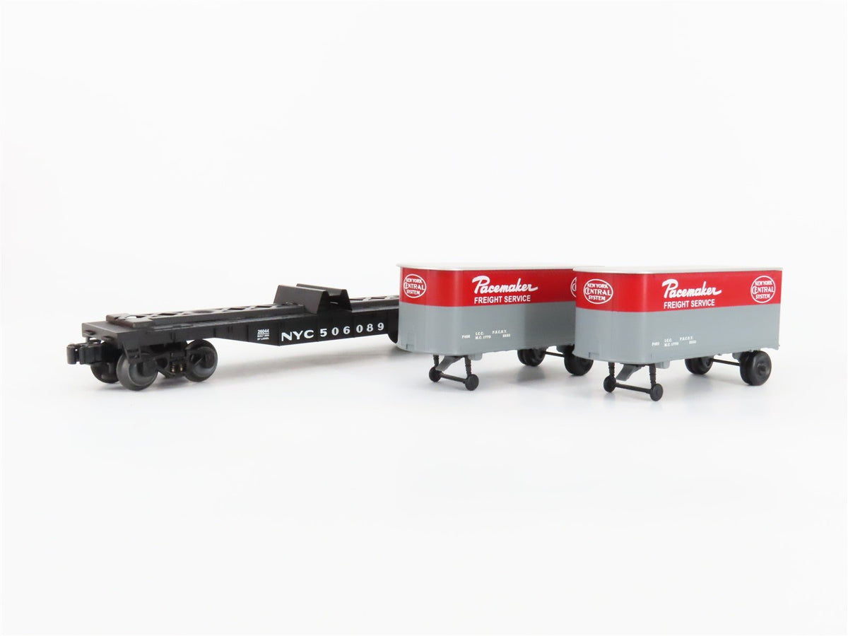 O Gauge 3-Rail Lionel 6-26044 NYC New York Central Flat Car w/Trailers 506089