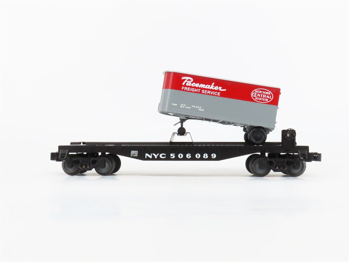 O Gauge 3-Rail Lionel 6-26044 NYC New York Central Flat Car w/Trailers 506089