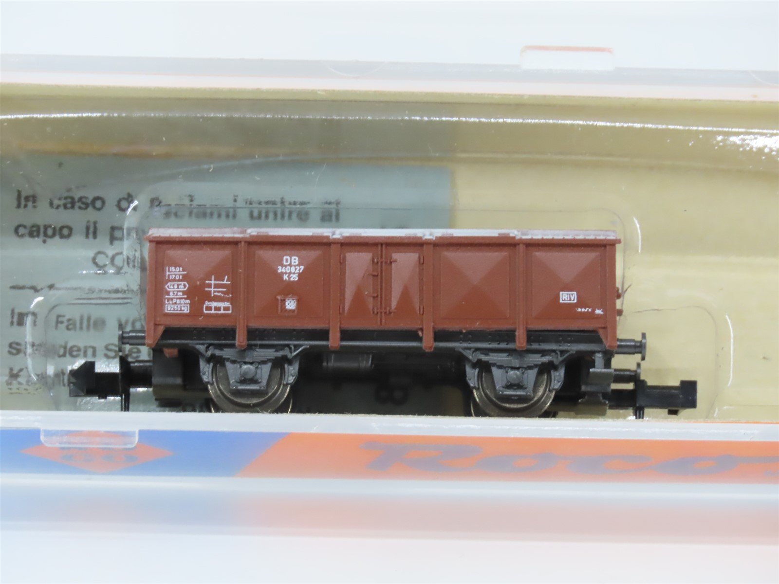 N Scale Roco 25056 DB Deutsche Bahn Covered Gondola Wagon - Custom Weathered