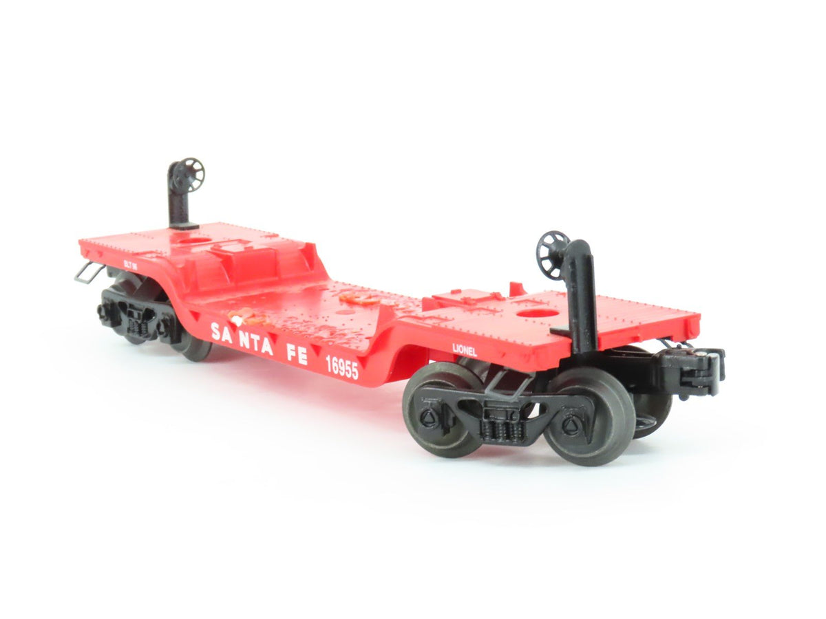 O Gauge 3-Rail Lionel 6-16955 ATSF Santa Fe Flat Car w/Ertl Challenger 16955