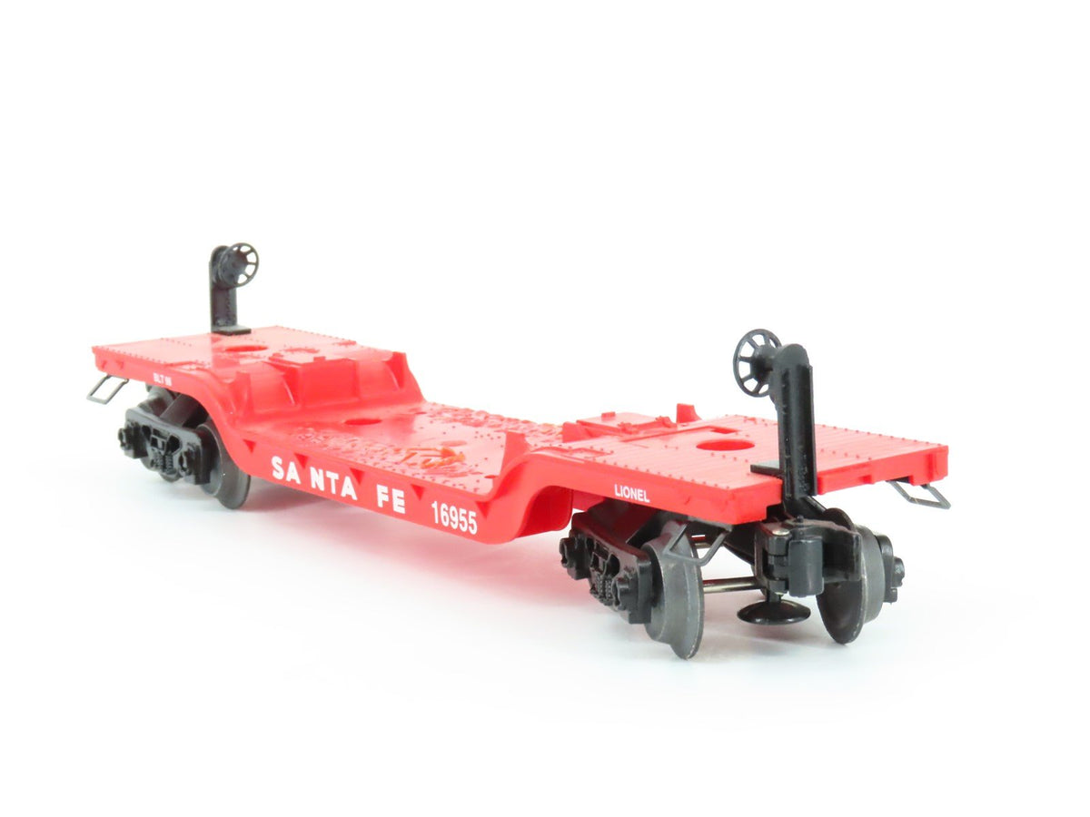 O Gauge 3-Rail Lionel 6-16955 ATSF Santa Fe Flat Car w/Ertl Challenger 16955