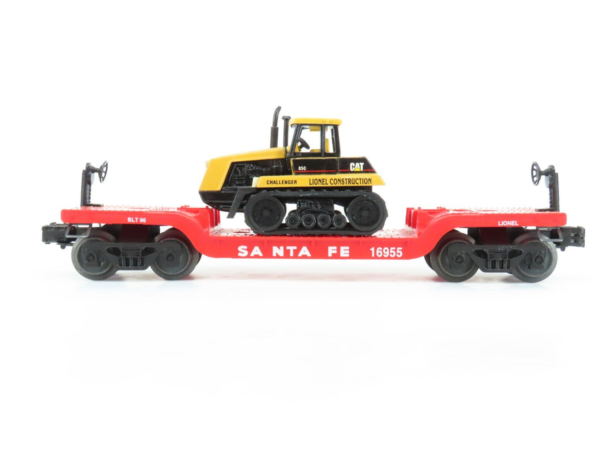 O Gauge 3-Rail Lionel 6-16955 ATSF Santa Fe Flat Car w/Ertl Challenger 16955
