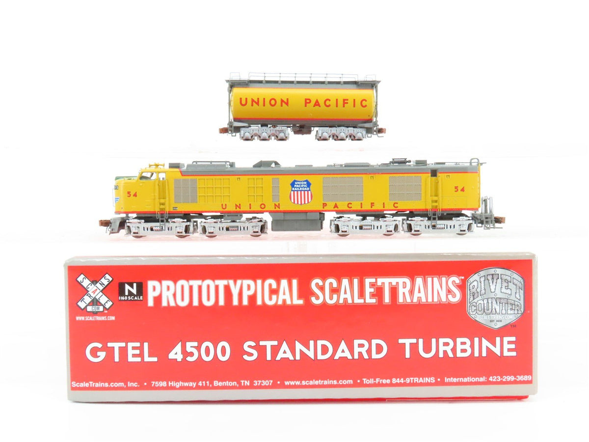 N Scaletrains.com SXT32608 UP GTEL 4500 Standard Turbine Loco #54 w/Tender