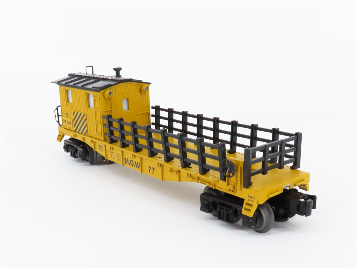 O Gauge 3-Rail Lionel 6-82092 MOW Illuminated Work Tie Car w/Load #77
