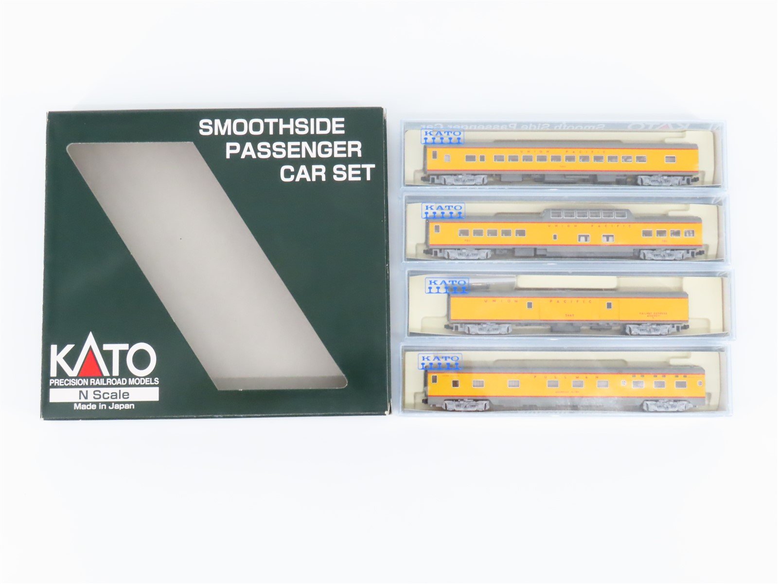N Scale Kato 106-1102 UP Union Pacific Smoothside Passenger 4-Car Set B