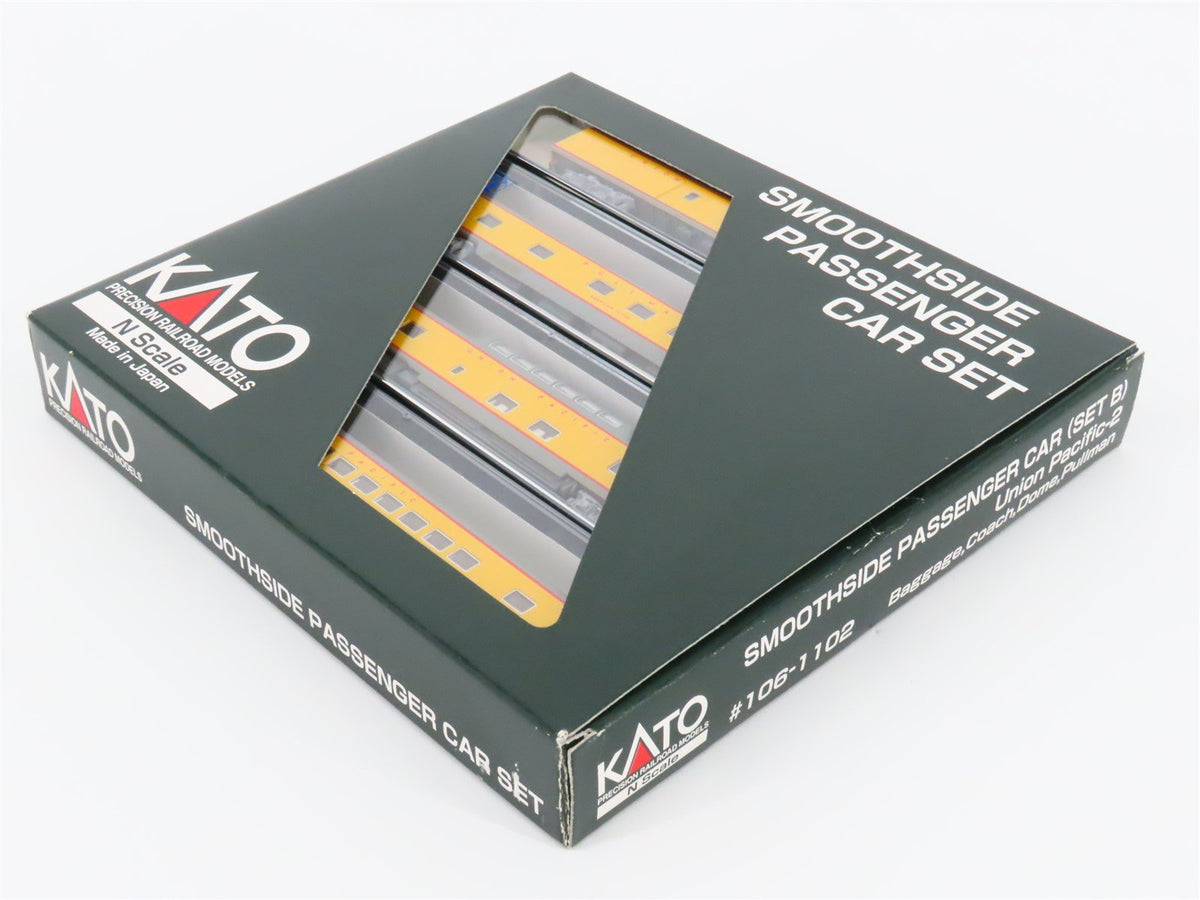 N Scale Kato 106-1102 UP Union Pacific Smoothside Passenger 4-Car Set B