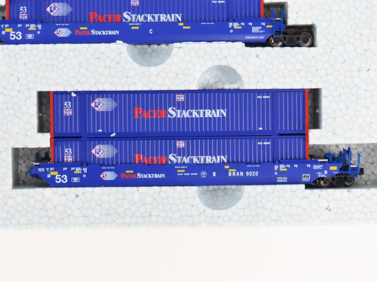 N Scale Kato 106-6179 BRAN Pacer Stack Gunderson MAXI-IV Double Stack 3-Pack
