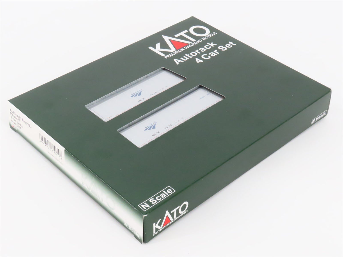 N Scale Kato 106-5506 Amtrak Phase V &quot;Auto Train&quot; Autorack 4-Pack