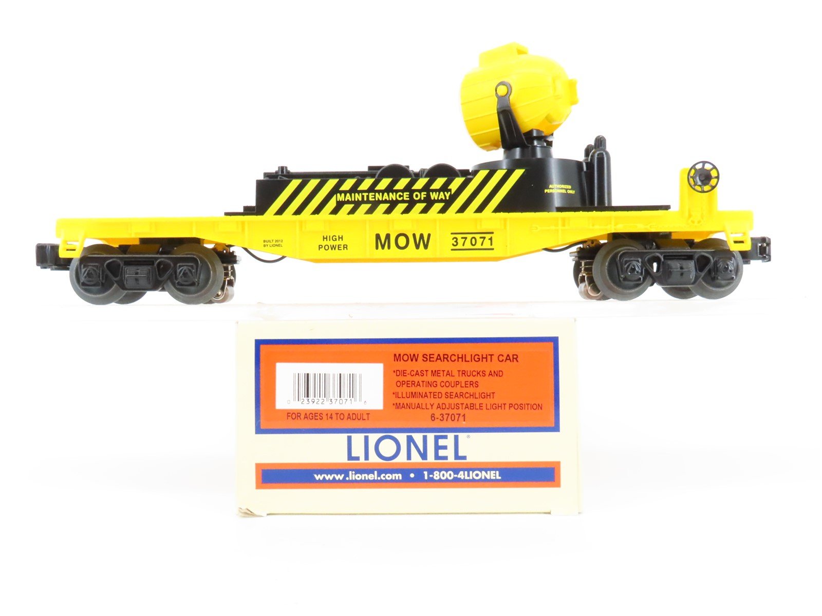 O Gauge 3-Rail Lionel 6-37071 MOW Maintenance of Way Searchlight Car #37071