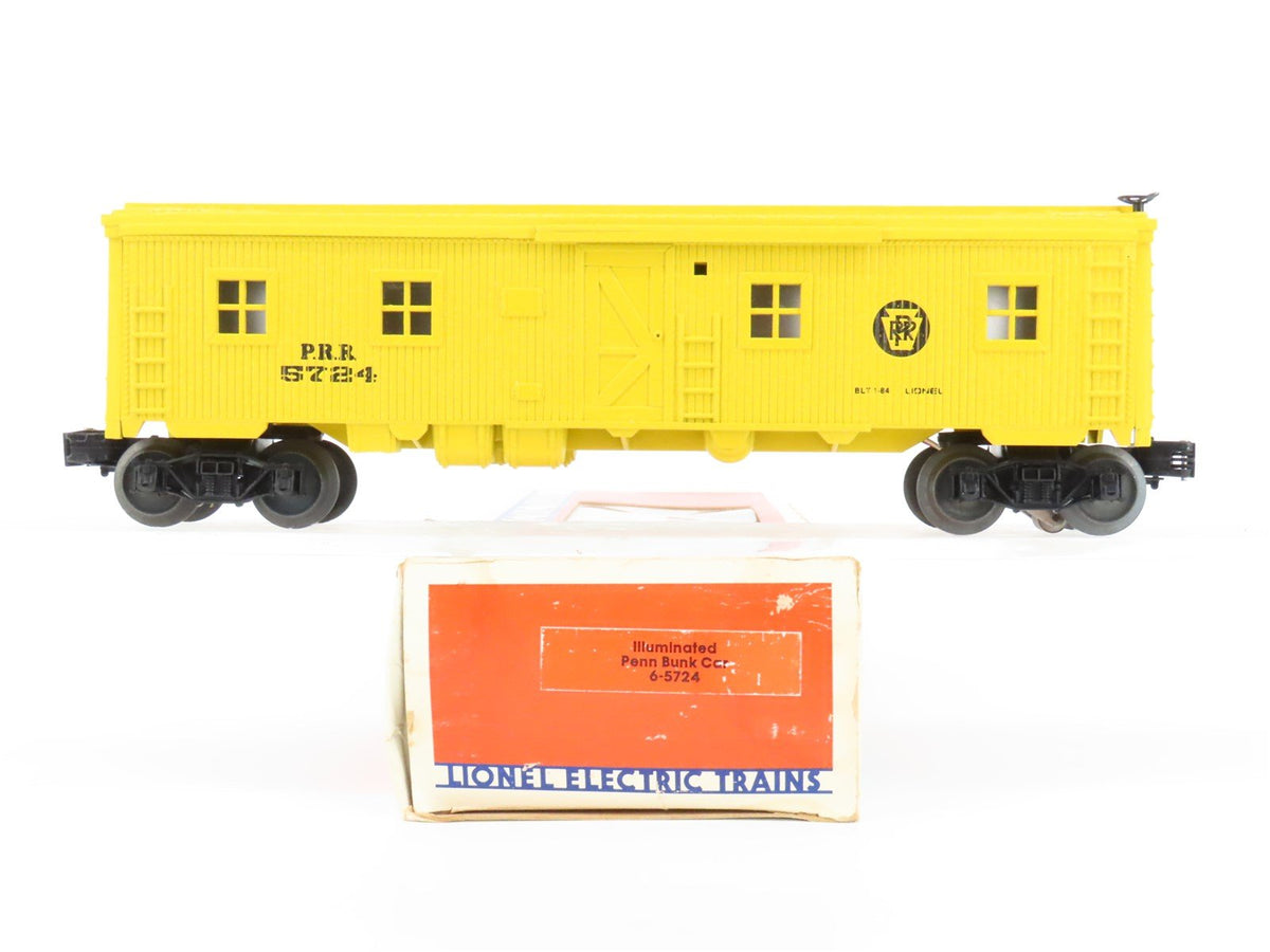 O Gauge 3-Rail Lionel 6-5724 PRR Pennsylvania Bunk Passenger Car #5724 - Lighted