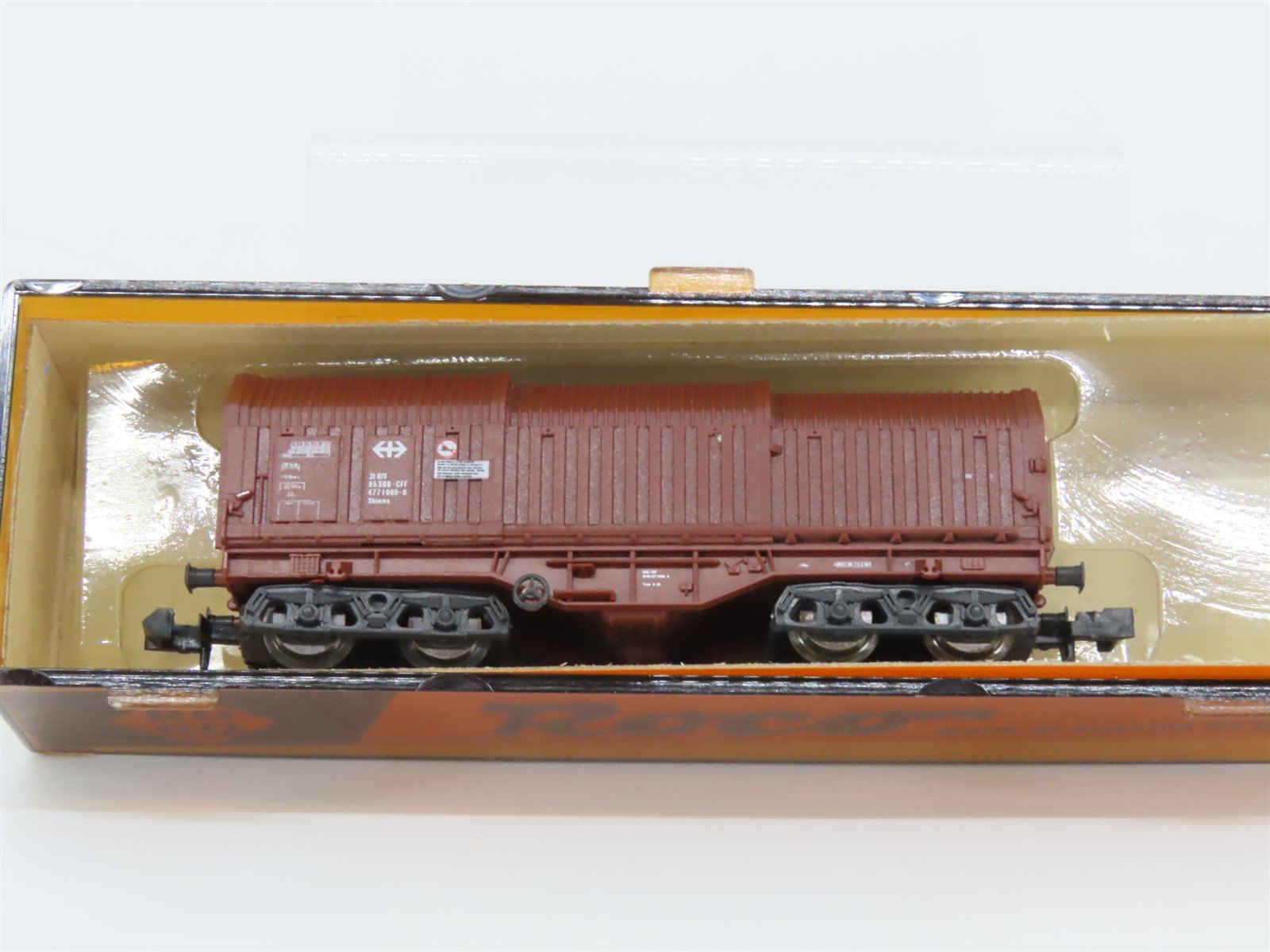 N Scale Roco 02375B SBB-CFF Swiss Federal Railways Telescopic Hood Wagon