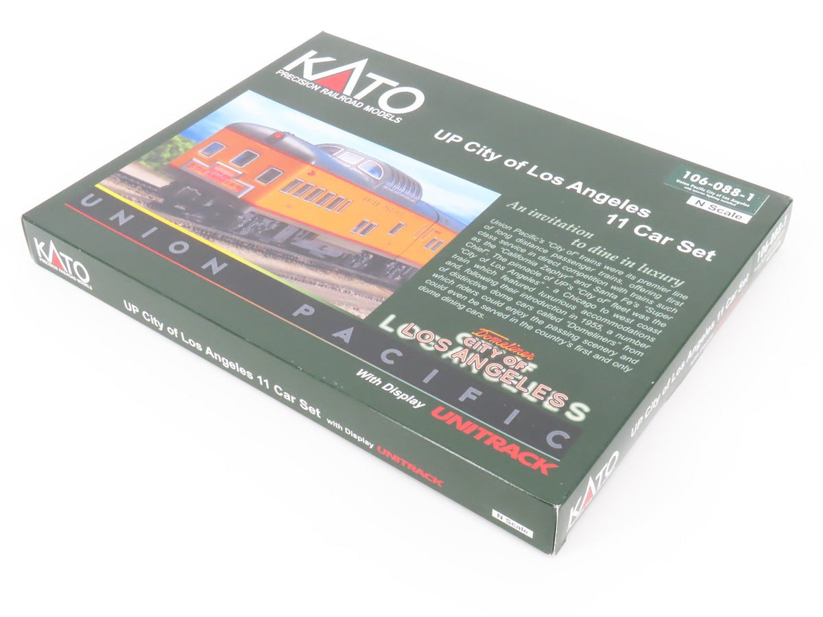 N KATO 106-088-1 UP City Of LA Passenger 11-Car Set w/Unitrack Display &amp; Lights