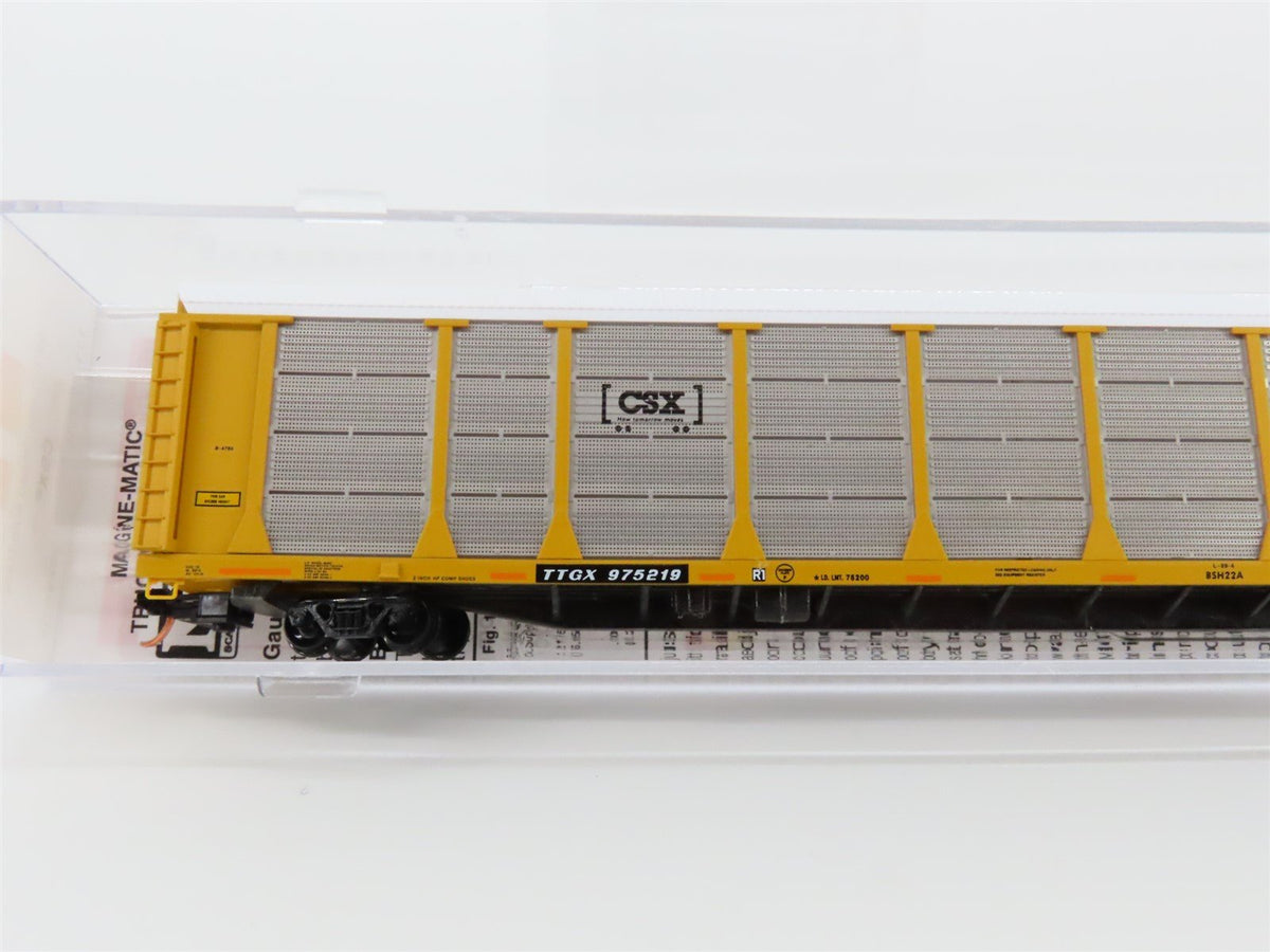N Scale Micro-Trains MTL 11100270 TTGX CSX 89&#39; Closed Auto Rack Car #975219