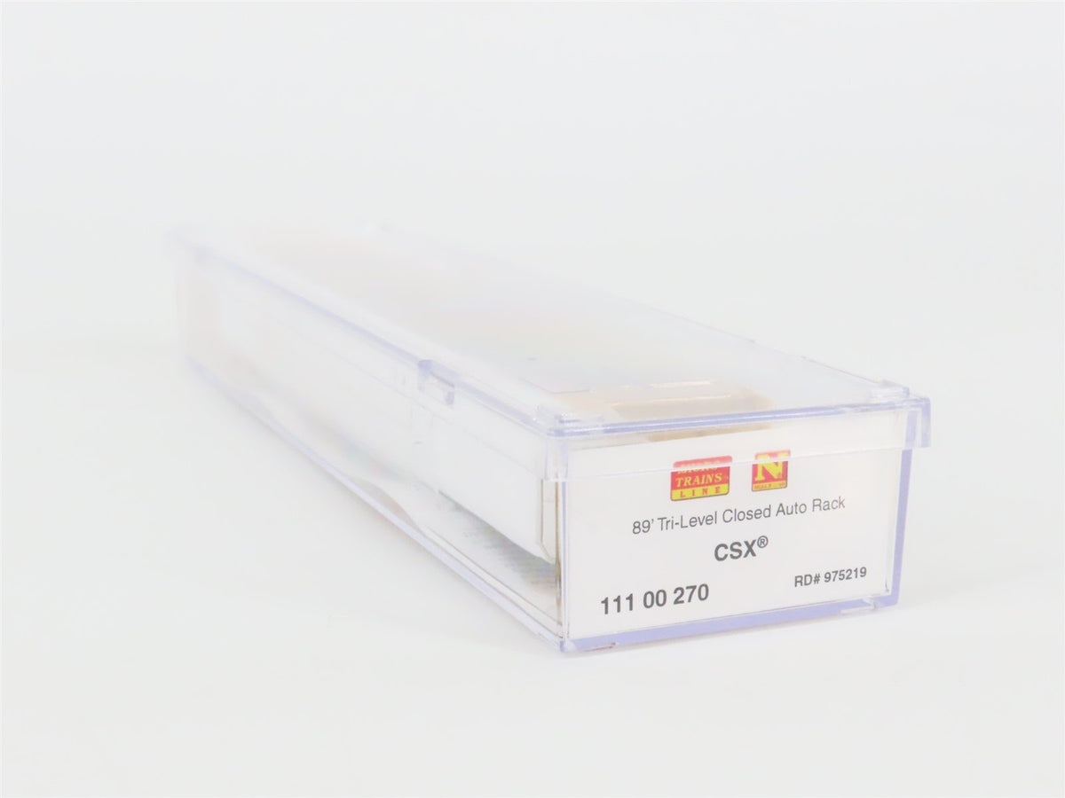 N Scale Micro-Trains MTL 11100270 TTGX CSX 89&#39; Closed Auto Rack Car #975219