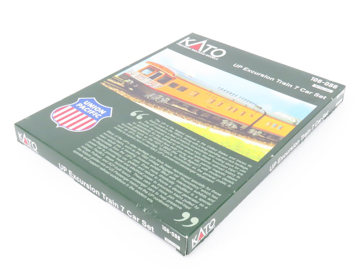 N Scale KATO 106-086 UP Union Pacific Excursion Passenger 7-Car Set