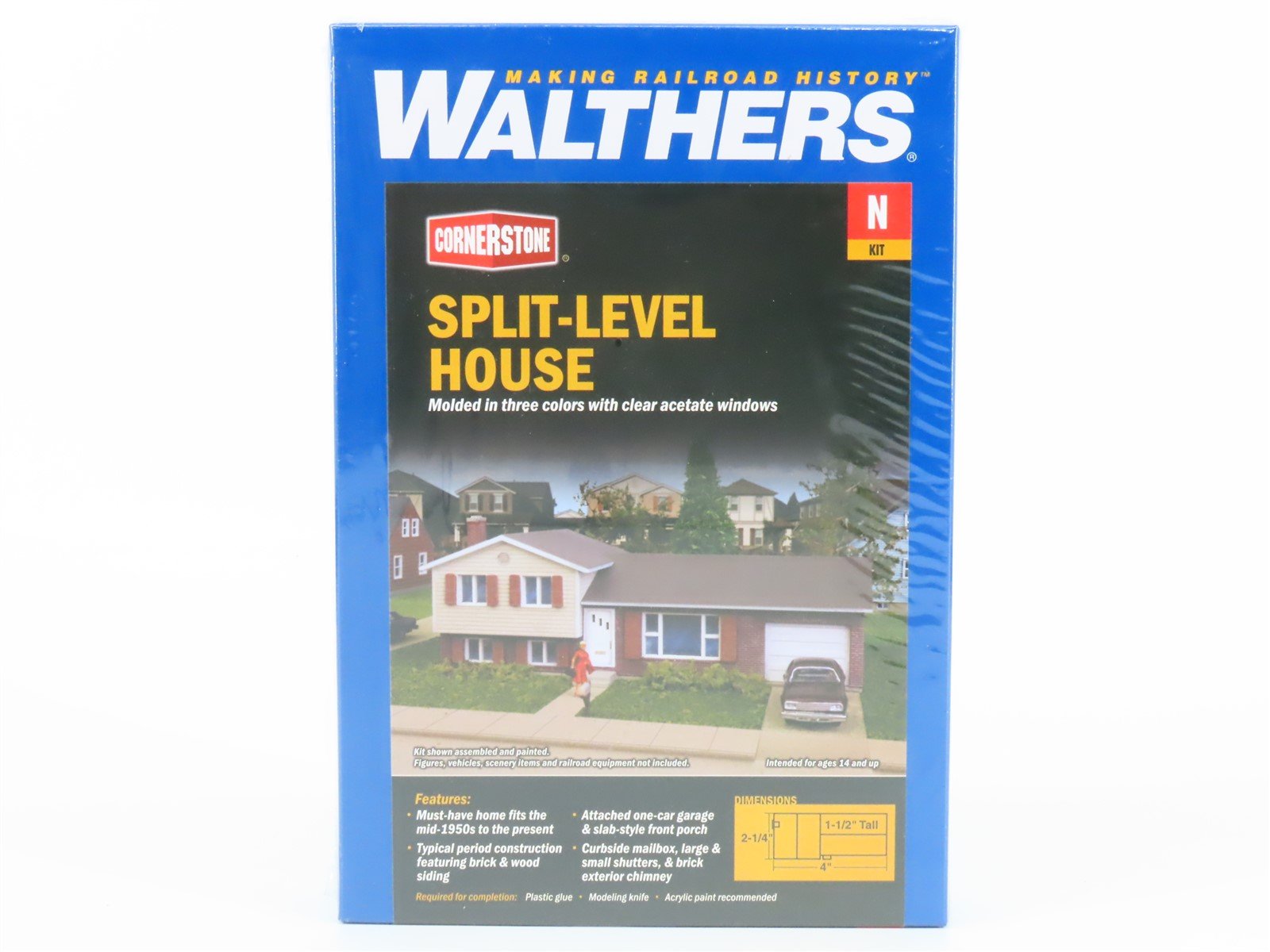 N Scale Walthers 933-3840 Split-Level House Building Kit SEALED