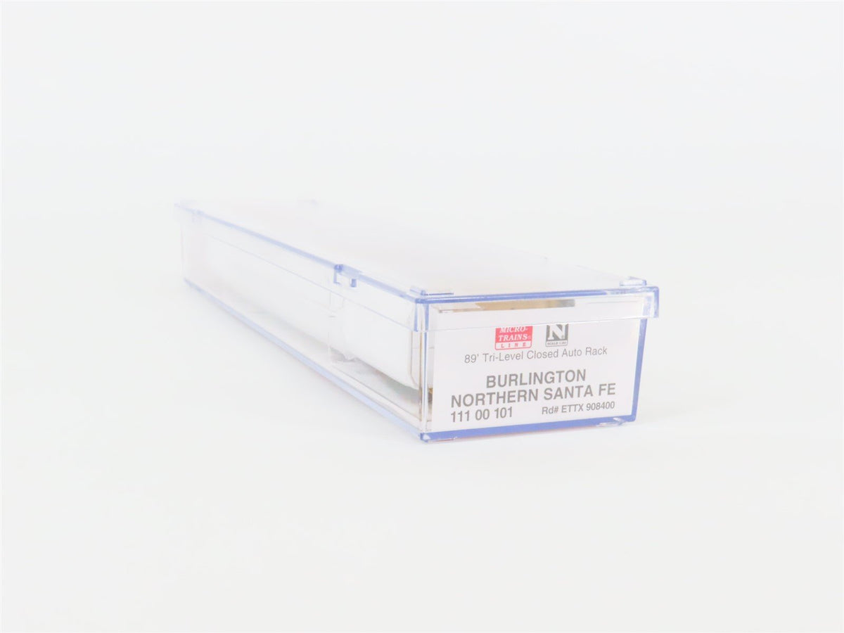 N Scale Micro-Trains MTL 11100101 ETTX BNSF 89&#39; Closed Auto Rack Car 908400