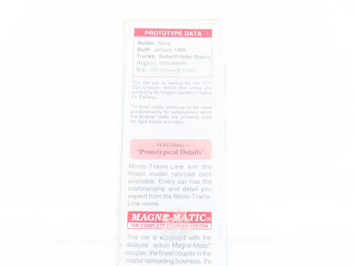N Scale Micro-Trains MTL 11100101 ETTX BNSF 89&#39; Closed Auto Rack Car 908400