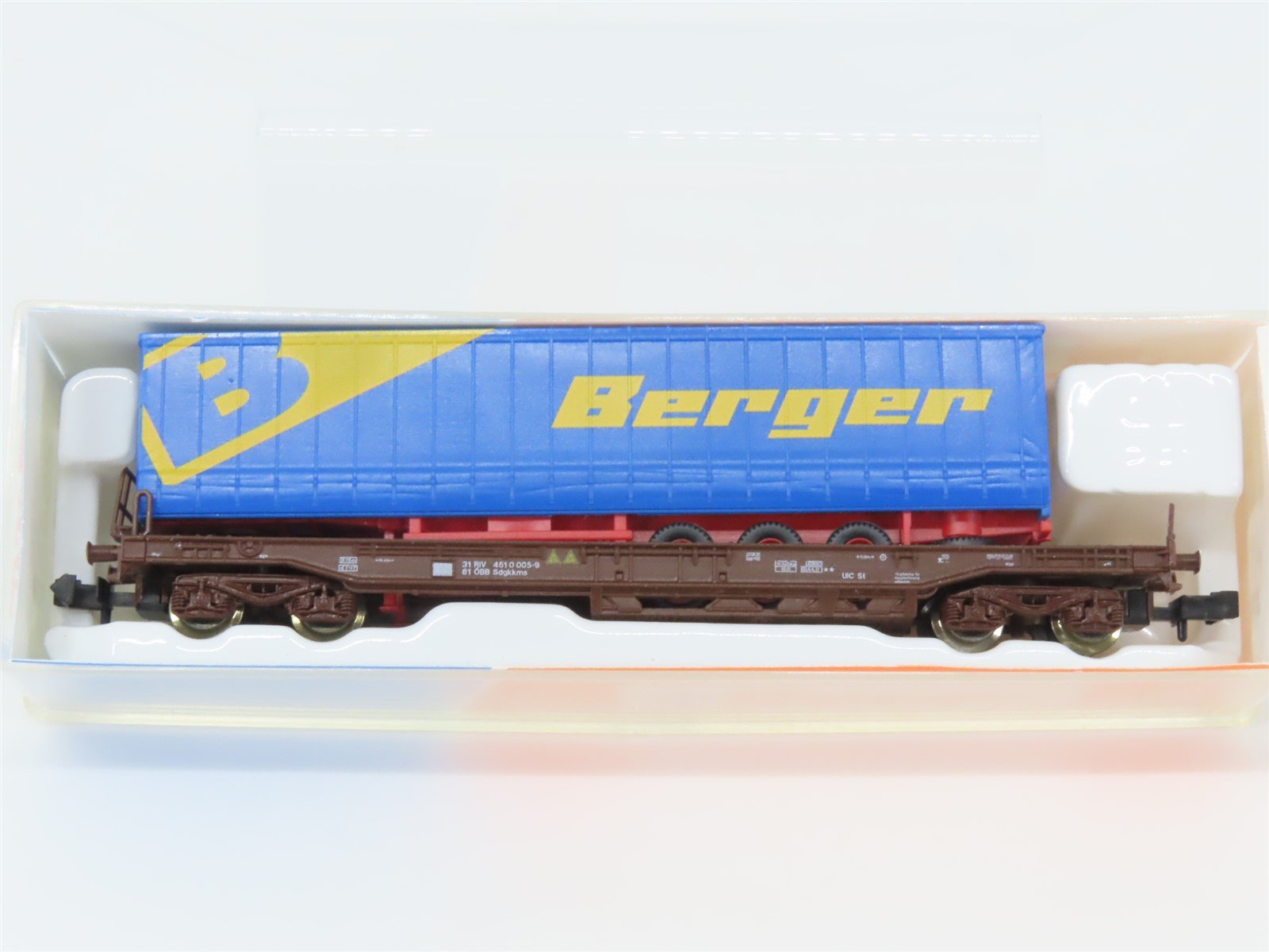 N Scale Roco 25452 OBB Berger Container Carrier Wagon