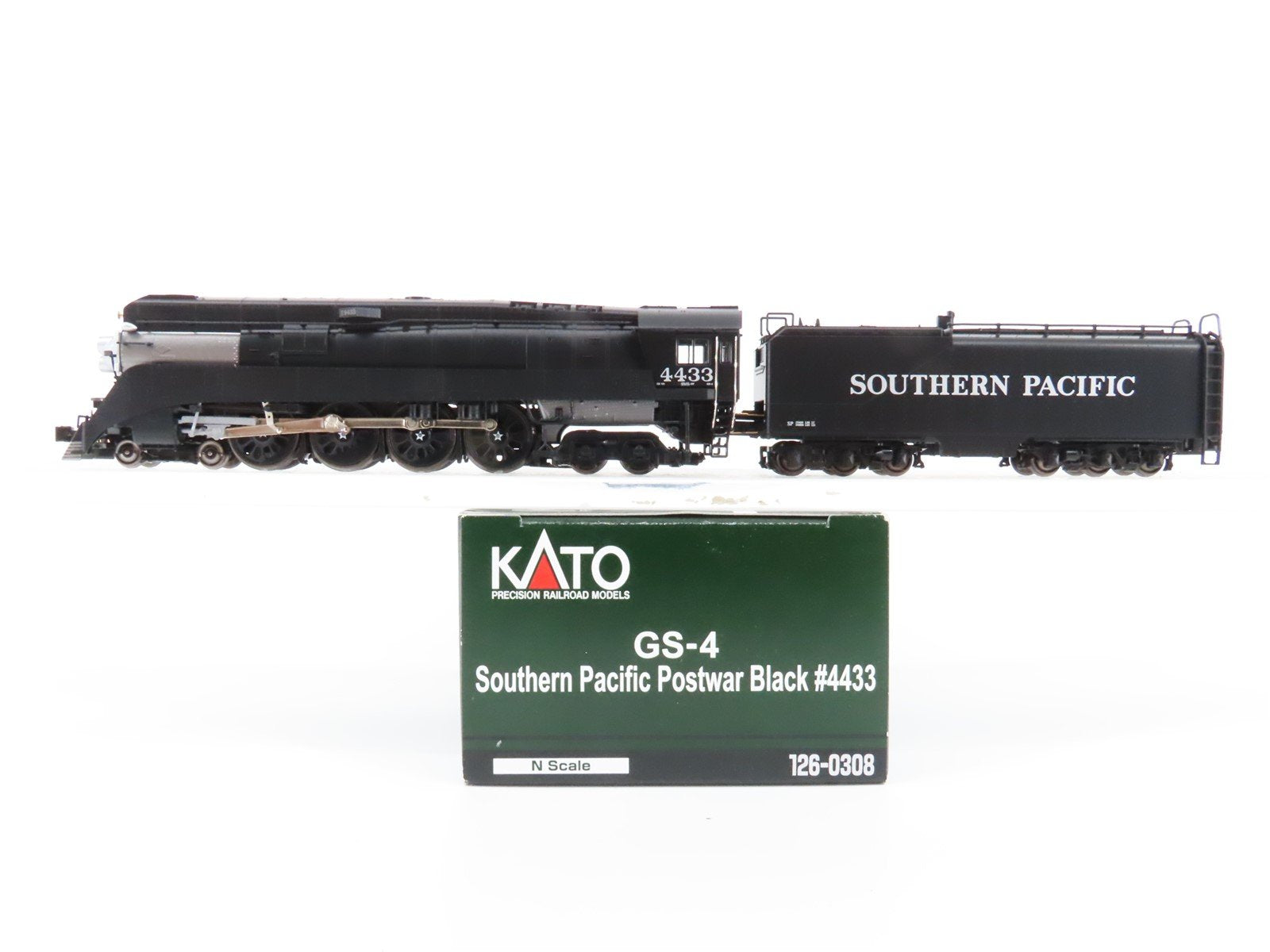 N Scale KATO 126-0308 SP Southern Pacific "Postwar Black" GS4 4-8-4 Steam #4433