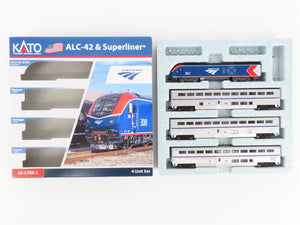 N Scale KATO 10-1788-1 Amtrak ACL-42 Diesel w/ 3 Passenger Car Set