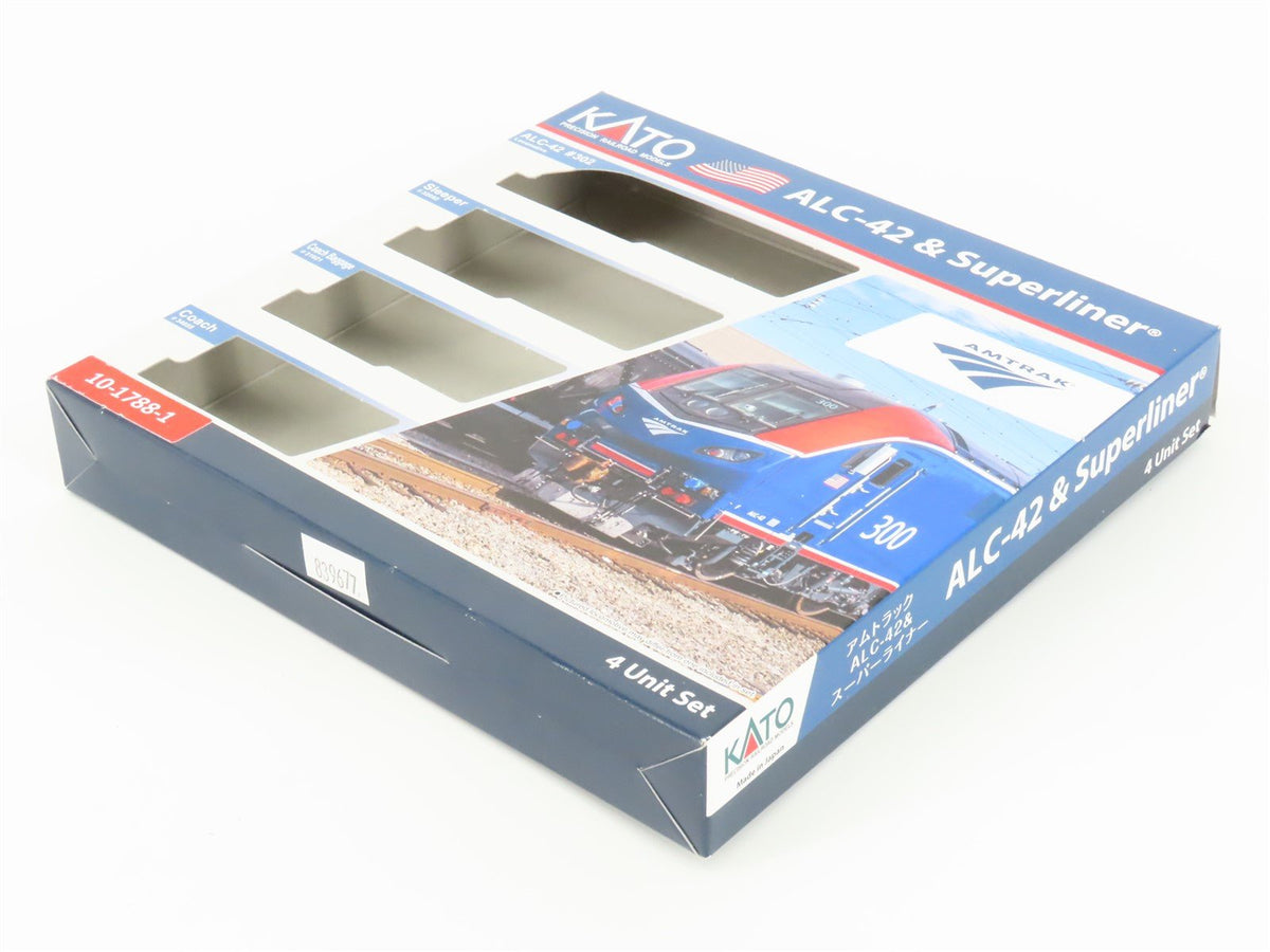 N Scale KATO 10-1788-1 Amtrak ACL-42 Diesel w/ 3 Passenger Car Set