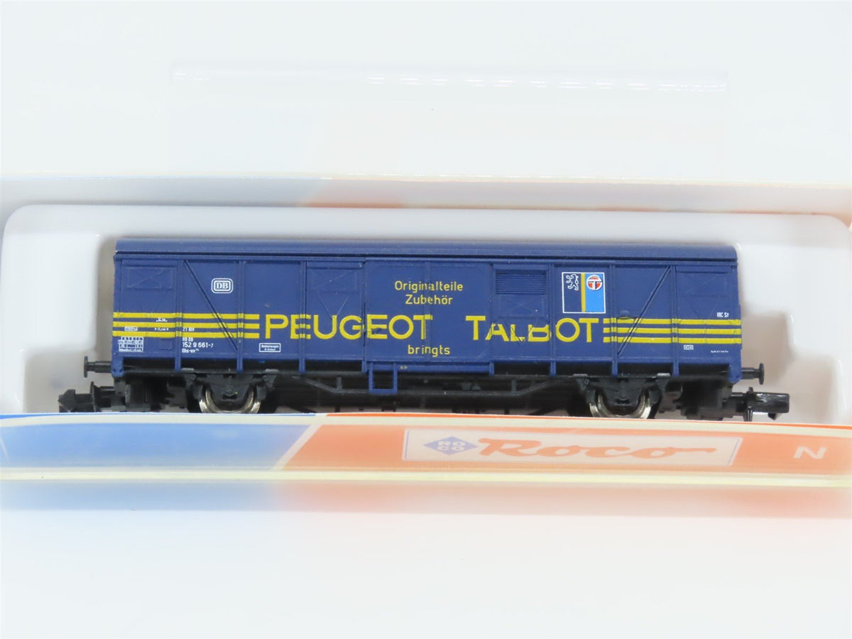 N Scale Roco 25419 DB Deutsche Bahn Peugeot Talbot Covered Freight Wagon