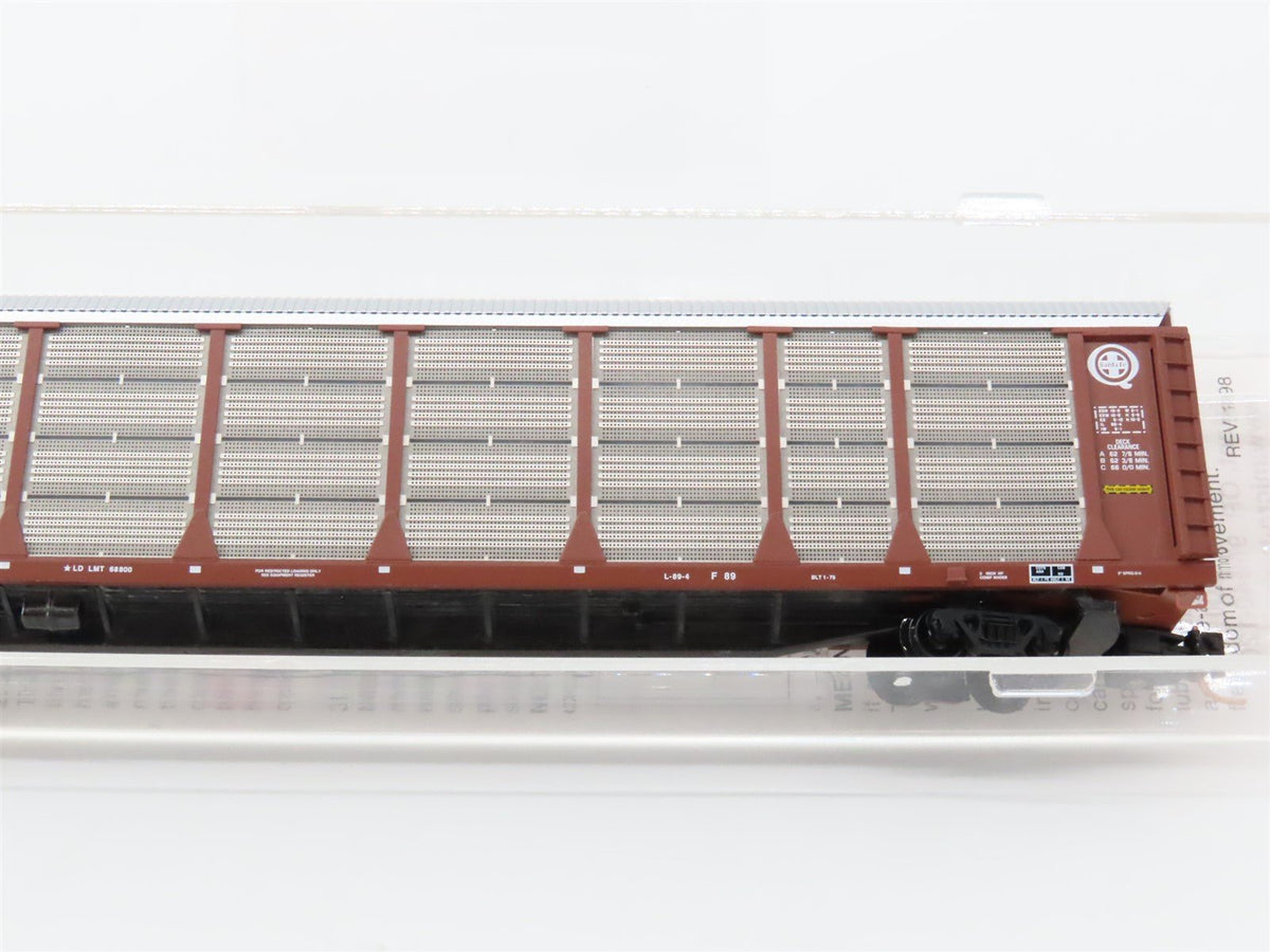 N Scale Micro-Trains MTL 111010 ATSF Santa Fe 89&#39; Closed Auto Rack 700276