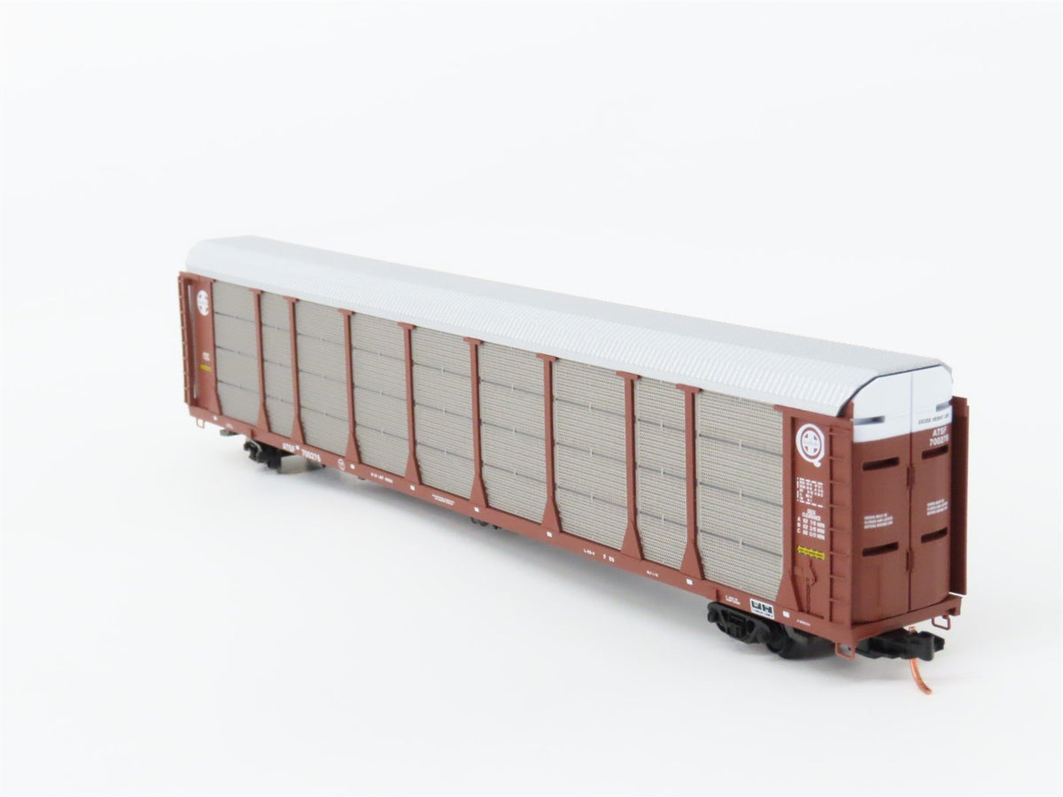 N Scale Micro-Trains MTL 111010 ATSF Santa Fe 89&#39; Closed Auto Rack 700276