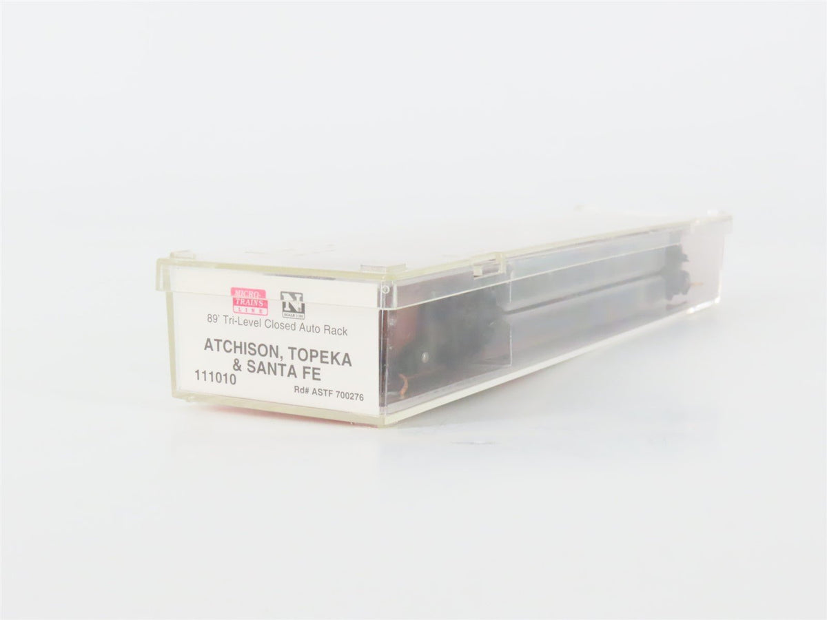 N Scale Micro-Trains MTL 111010 ATSF Santa Fe 89&#39; Closed Auto Rack 700276