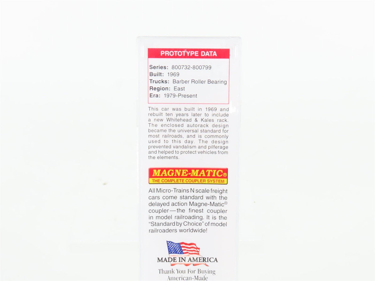 N Scale Micro-Trains MTL 11100330 ETTX NW Norfolk &amp; Western 89&#39; Auto Rack 800795