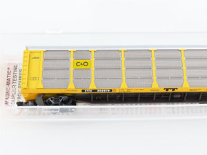 N Micro-Trains MTL 11100040 C&O Chessie ETTX 89' Tri-Level Auto Rack #802679