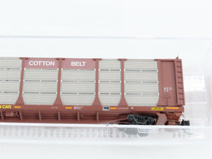 N Micro-Trains MTL 11100390 SSW Cotton Belt 89' Closed Auto Rack #80638