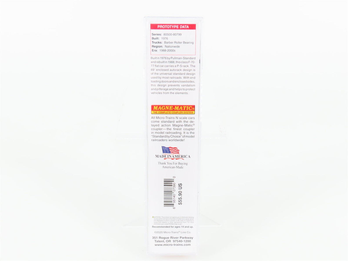 N Micro-Trains MTL 11100390 SSW Cotton Belt 89&#39; Closed Auto Rack #80638
