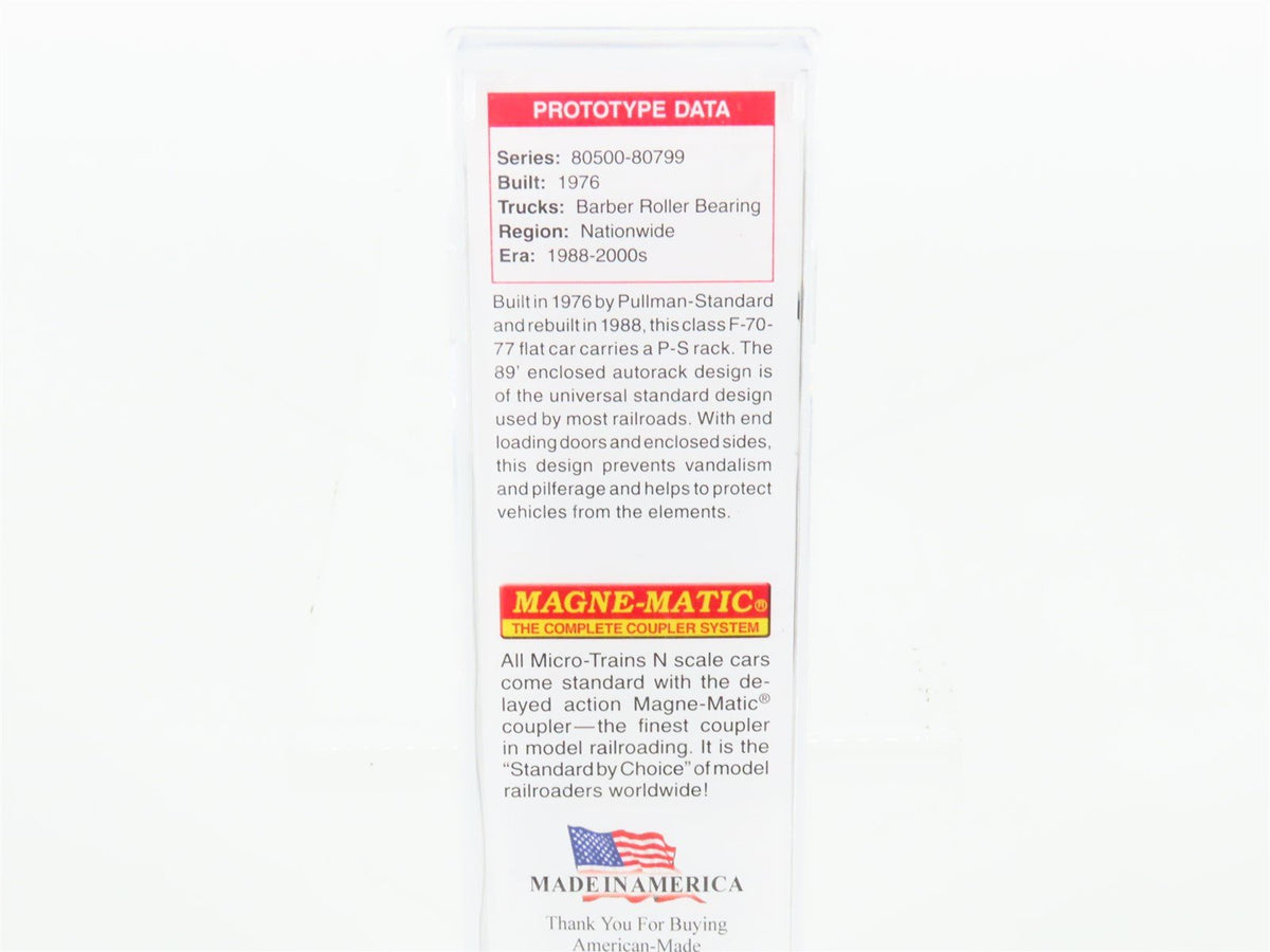 N Micro-Trains MTL 11100390 SSW Cotton Belt 89&#39; Closed Auto Rack #80638