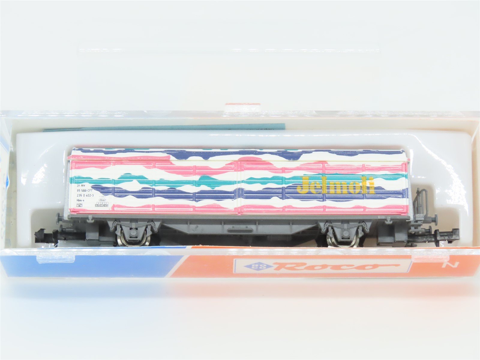 N Scale Roco 25232 SBB-CFF Jelmoli Sliding Wall Wagon